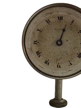Antique Waltham Panel Mounted Clock 2.5" Roman Numeral Dial Parts Repair